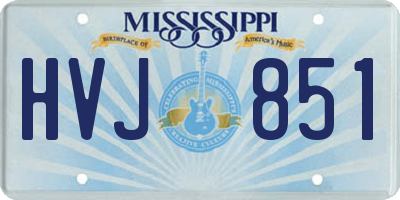 MS license plate HVJ851