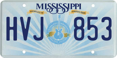 MS license plate HVJ853