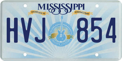 MS license plate HVJ854
