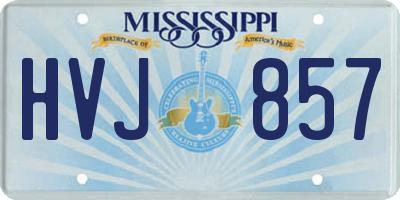 MS license plate HVJ857