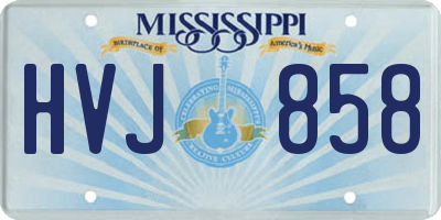MS license plate HVJ858