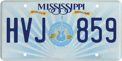 MS license plate HVJ859