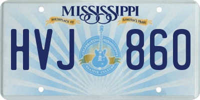 MS license plate HVJ860