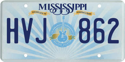 MS license plate HVJ862