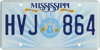 MS license plate HVJ864