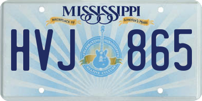 MS license plate HVJ865