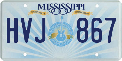 MS license plate HVJ867
