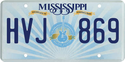 MS license plate HVJ869