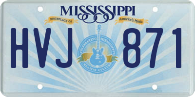 MS license plate HVJ871