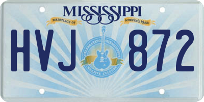 MS license plate HVJ872