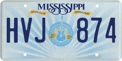 MS license plate HVJ874