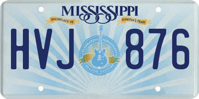 MS license plate HVJ876