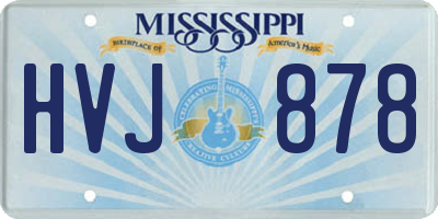 MS license plate HVJ878