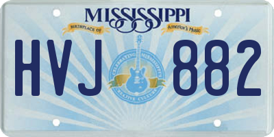 MS license plate HVJ882