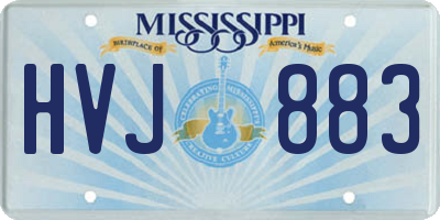 MS license plate HVJ883