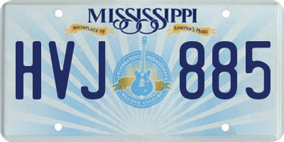 MS license plate HVJ885