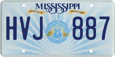 MS license plate HVJ887