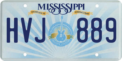 MS license plate HVJ889