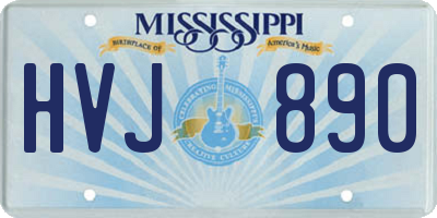 MS license plate HVJ890