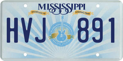 MS license plate HVJ891