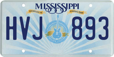 MS license plate HVJ893