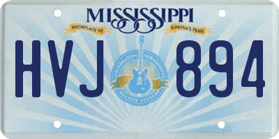 MS license plate HVJ894