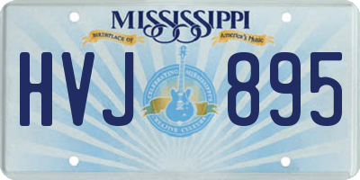 MS license plate HVJ895