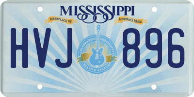 MS license plate HVJ896
