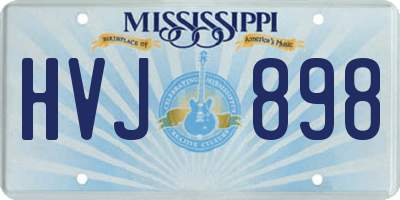 MS license plate HVJ898