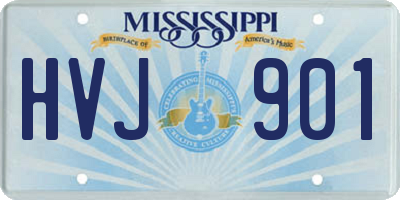 MS license plate HVJ901