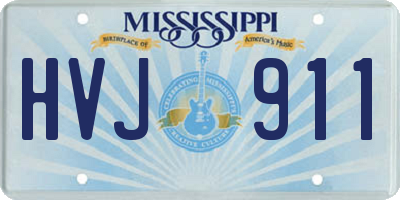 MS license plate HVJ911