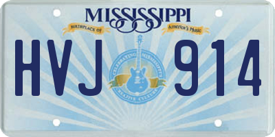 MS license plate HVJ914