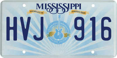 MS license plate HVJ916