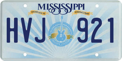 MS license plate HVJ921