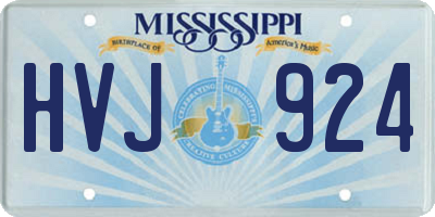 MS license plate HVJ924