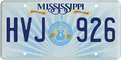 MS license plate HVJ926