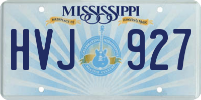 MS license plate HVJ927