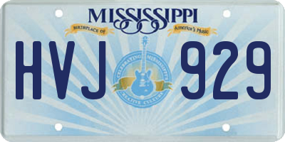 MS license plate HVJ929