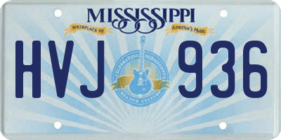 MS license plate HVJ936