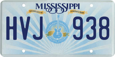 MS license plate HVJ938