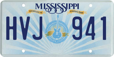 MS license plate HVJ941