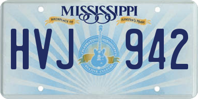 MS license plate HVJ942