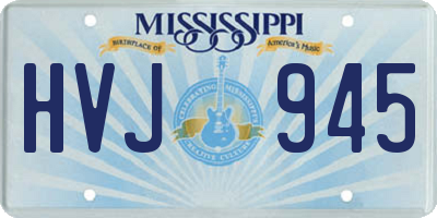 MS license plate HVJ945