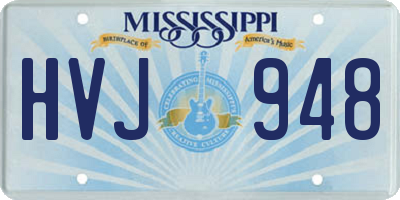 MS license plate HVJ948