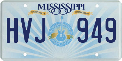 MS license plate HVJ949