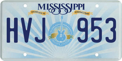 MS license plate HVJ953