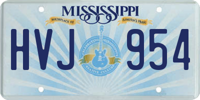 MS license plate HVJ954