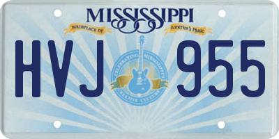 MS license plate HVJ955