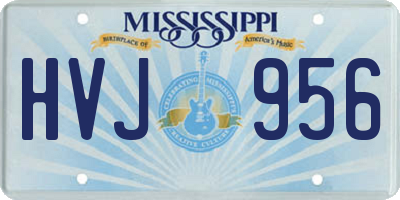 MS license plate HVJ956
