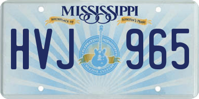 MS license plate HVJ965